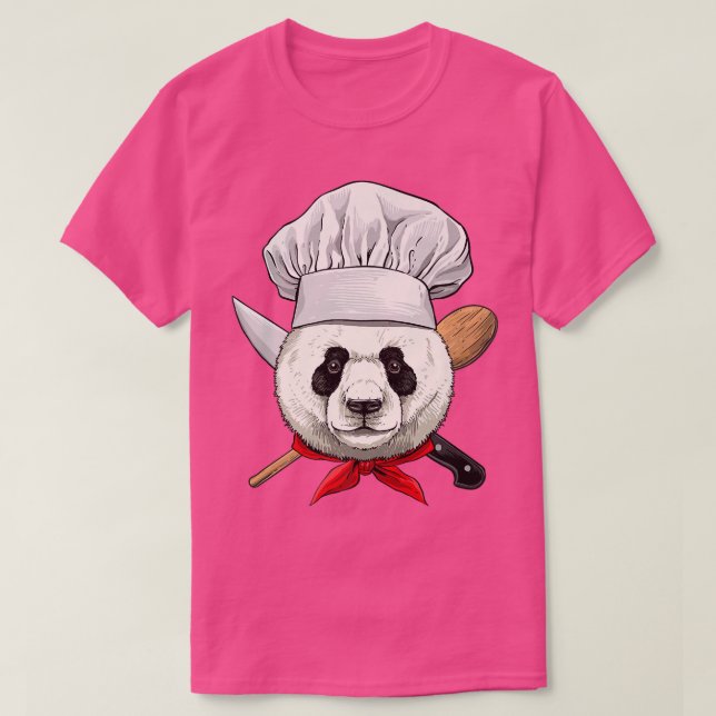Camiseta Panda Chef Wildlife Panda Bear Animal, Cozinhar Lo (Frente do Design)