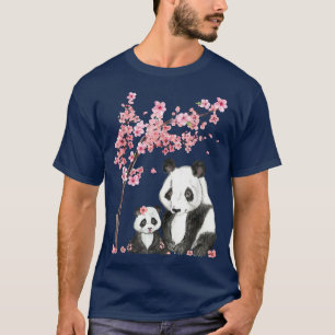 Camiseta Panda Cherry Blossom Flor Sakura Árvore V