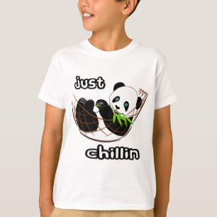 Camiseta Panda Chillin White Boys preguiçosa