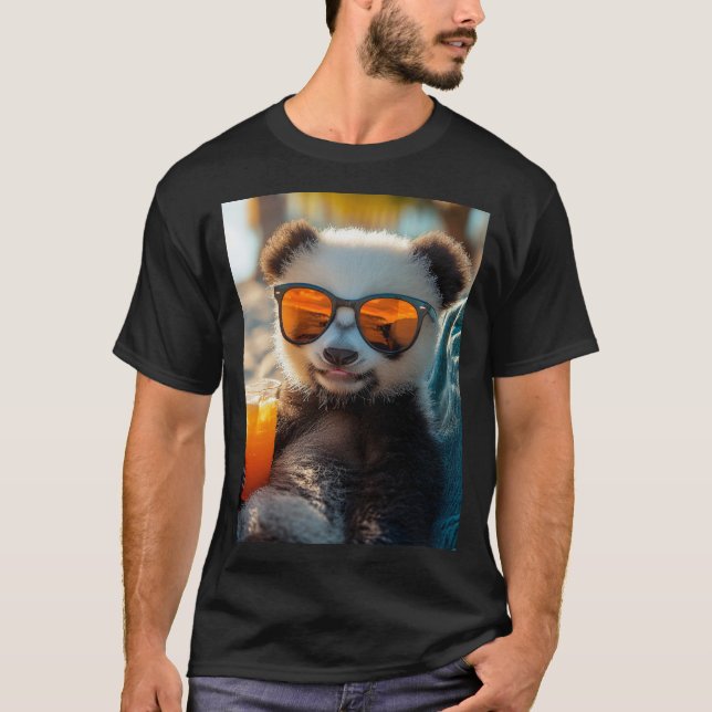 Camiseta Panda chillt in der Sonne (Frente)