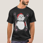 Camiseta Panda Christmas Santa hat<br><div class="desc">Este design é o presente perfeito para um aniversário, Natal e outras celebrações. É adequado para mulheres, homens e crianças.</div>