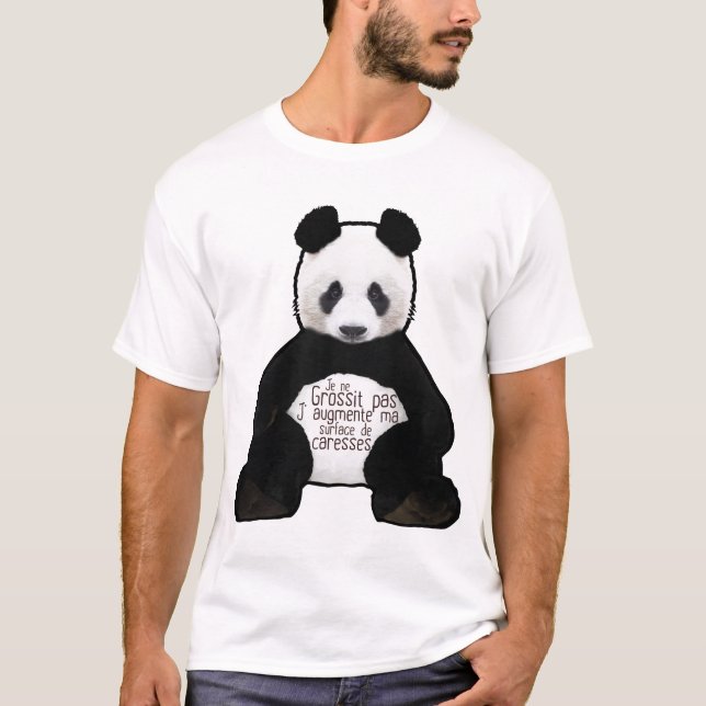 Camiseta panda citation grossit pas augmente caresse surfac (Frente)