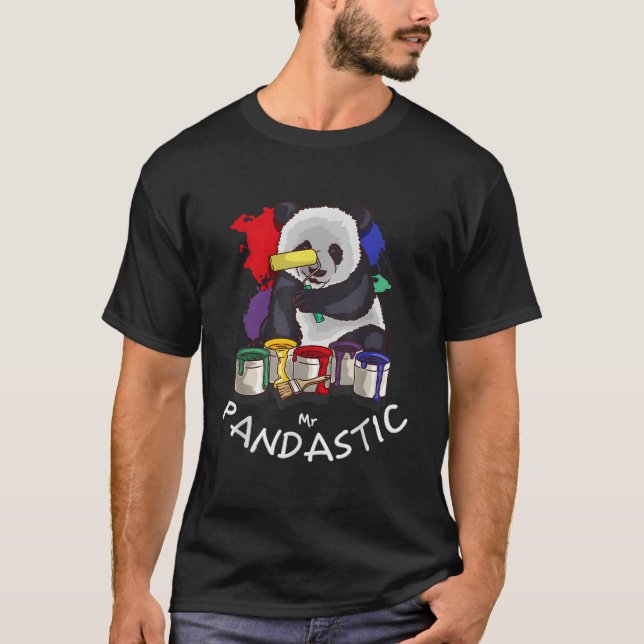 Camiseta Panda Colorful Painting 'Mr Pandastic' Perfect (Frente)