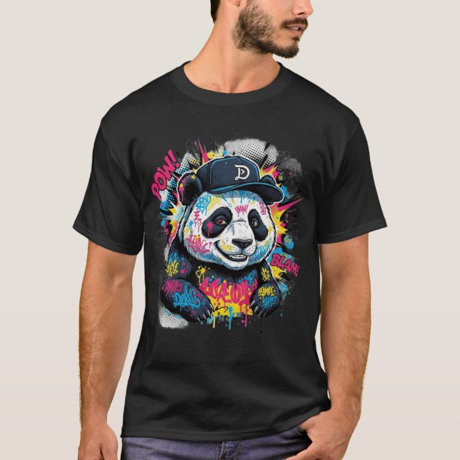Camiseta Panda Colorido (Frente)