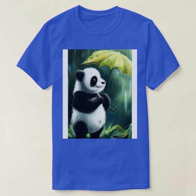 Camiseta Panda com a folha Umbrella 4 (Frente do Design)