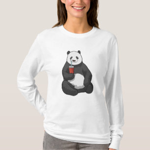 Camiseta Panda com Bebida