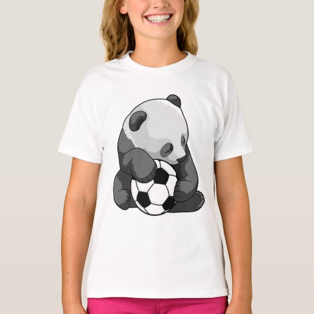 Camiseta Panda com bola de futebol (Frente)