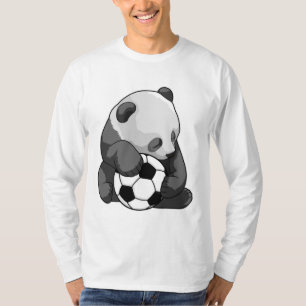 Camiseta Panda com bola de futebol