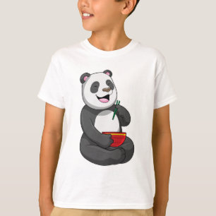 Camiseta Panda com Bowl Ramen