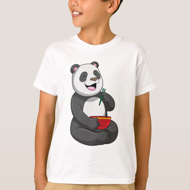 Camiseta Panda com Bowl Ramen (Frente)