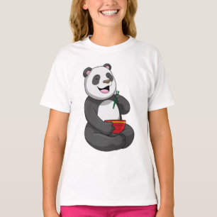 Camiseta Panda com Bowl Ramen