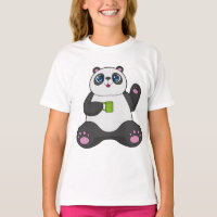Panda com caneca de café
