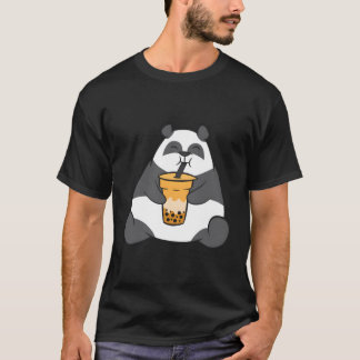 Camiseta Panda Com Chá De Bolha