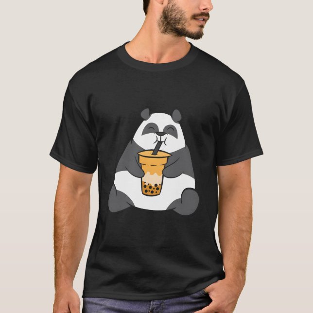 Camiseta Panda Com Chá De Bolha (Frente)