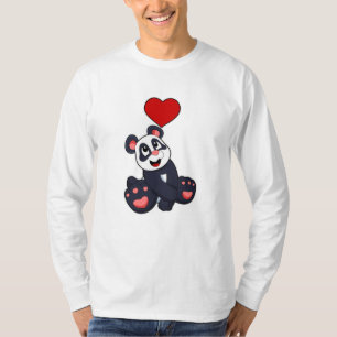 Camiseta Panda com Coração