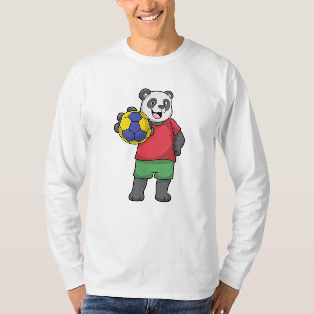 Camiseta Panda com Esportes de Andebol (Frente)