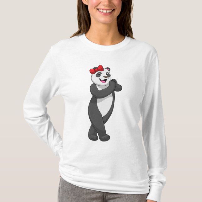 Camiseta Panda com Faixa de Opções (Frente)
