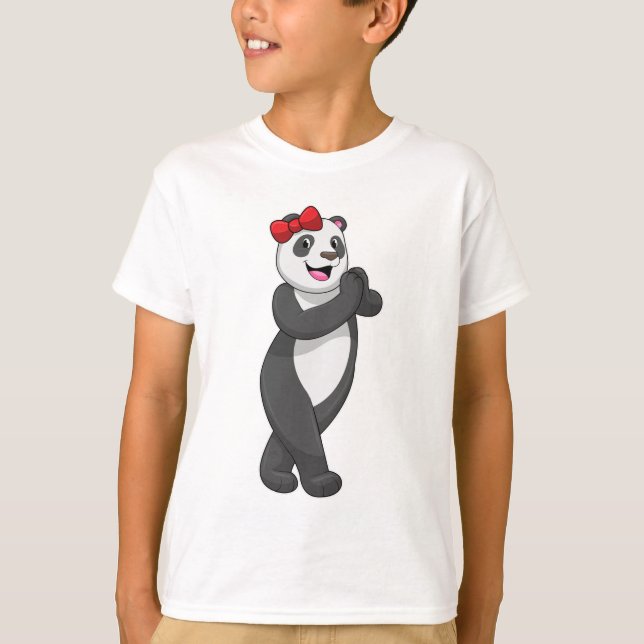 Camiseta Panda com Faixa de Opções (Frente)