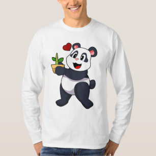Camiseta Panda com Flor Bamboo