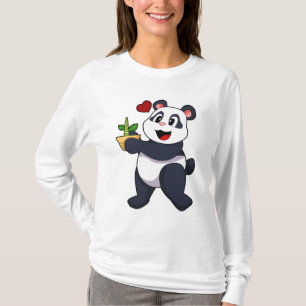 Camiseta Panda com Flor Bamboo