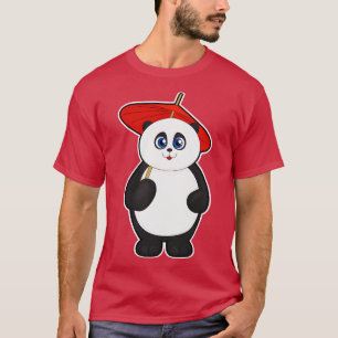 Camiseta Panda com guarda-chuva