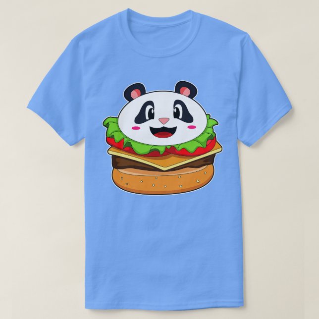 Camiseta Panda com Hambúrguer (Frente do Design)