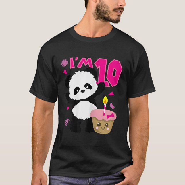 Camiseta Panda Com Kawaii Cake 10 Py (Frente)