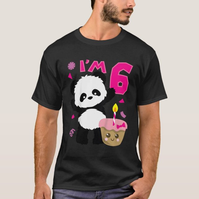 Camiseta Panda Com Kawaii Cake 6 Py (Frente)