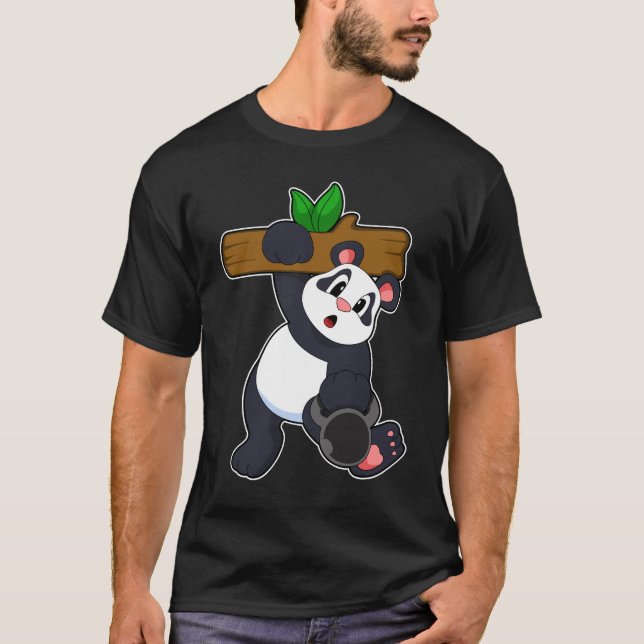 Camiseta Panda com madeira no treino da Força (Frente)