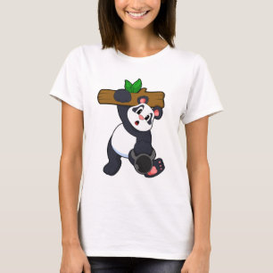Camiseta Panda com madeira no treino da Força