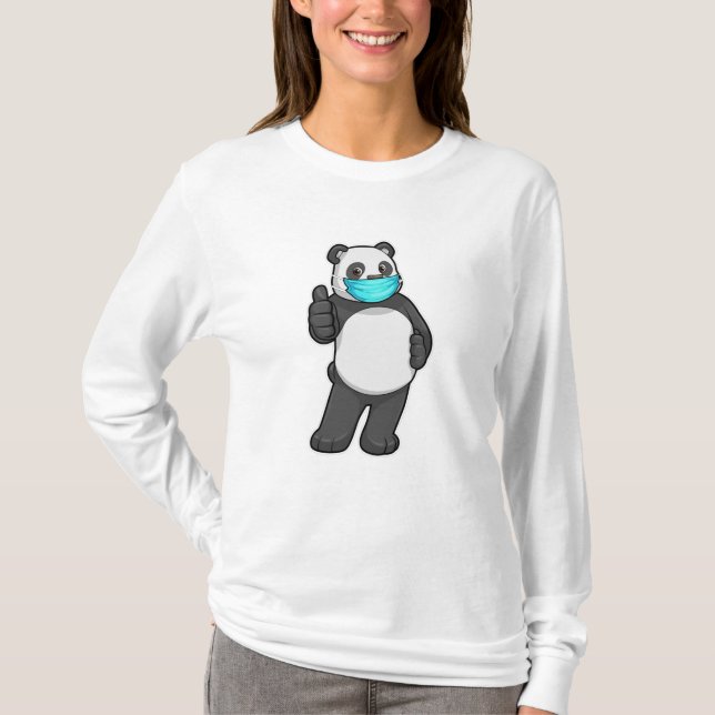 Camiseta Panda com máscara de rosto (Frente)