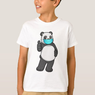 Camiseta Panda com máscara de rosto