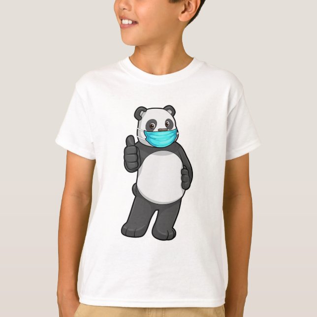 Camiseta Panda com máscara de rosto (Frente)