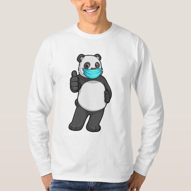 Camiseta Panda com máscara de rosto (Frente)