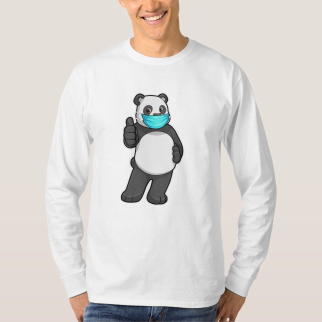 Camiseta Panda com máscara de rosto (Frente)