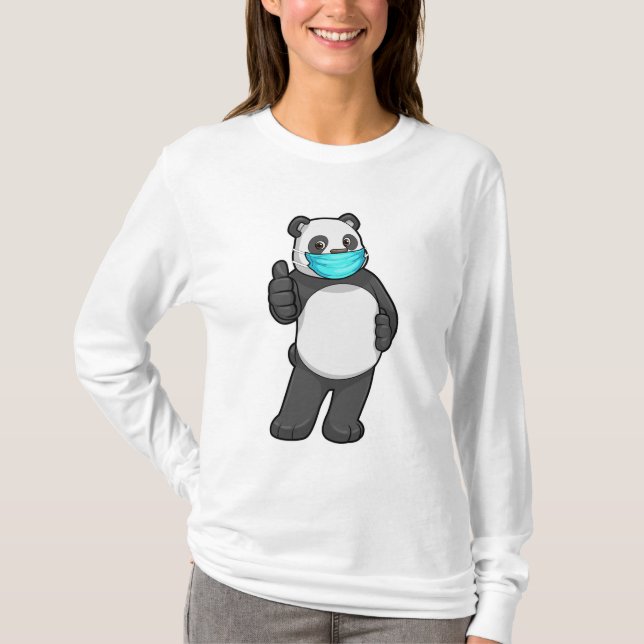 Camiseta Panda com máscara de rosto (Frente)