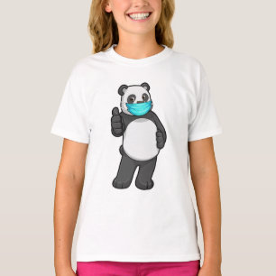 Camiseta Panda com máscara de rosto