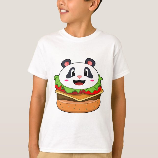 Camiseta Panda com o Burger (Frente)