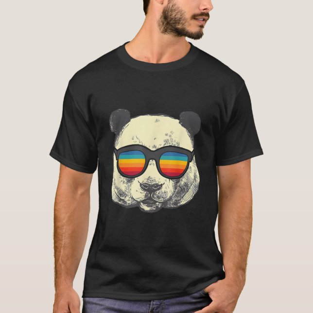 Camiseta Panda com Óculos de Sol (Frente)