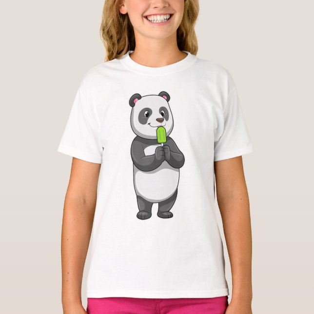 Camiseta Panda com picolé (Frente)