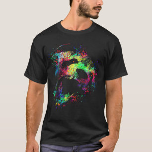 Camiseta Panda com respingos de cor