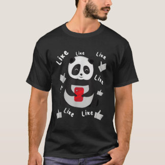 Camiseta Panda Com Smartphone