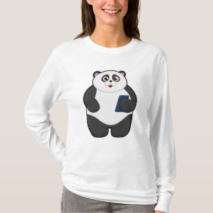 Camiseta Panda com telefone celular