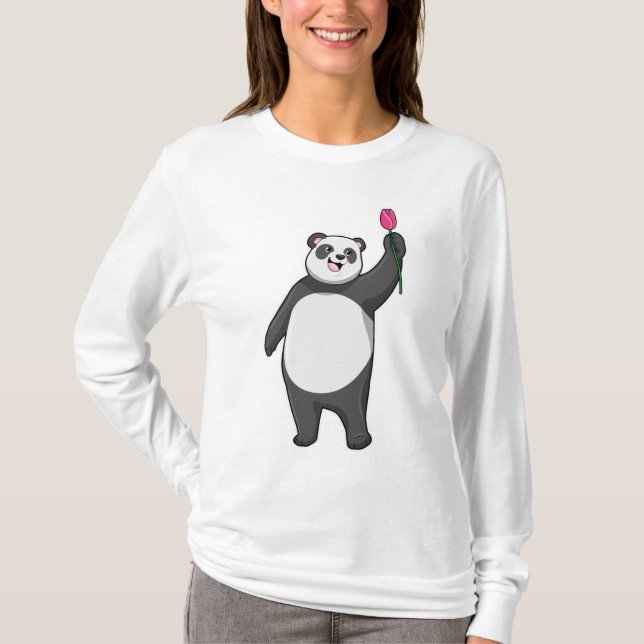 Camiseta Panda com Tulip (Frente)