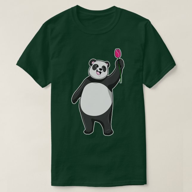 Camiseta Panda com Tulip (Frente do Design)