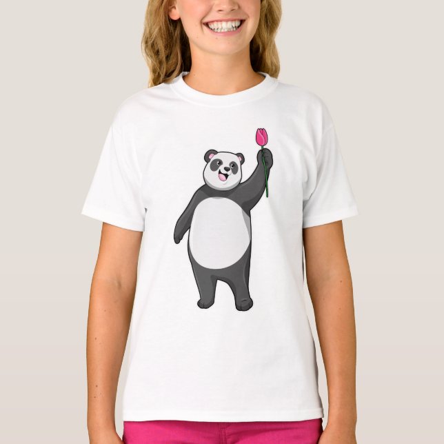 Camiseta Panda com Tulip (Frente)