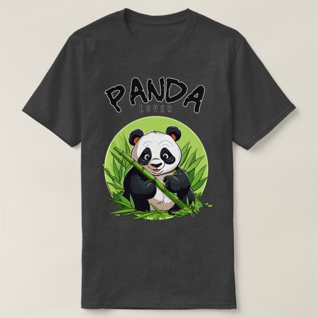 Camiseta Panda comendo bambu (Frente do Design)