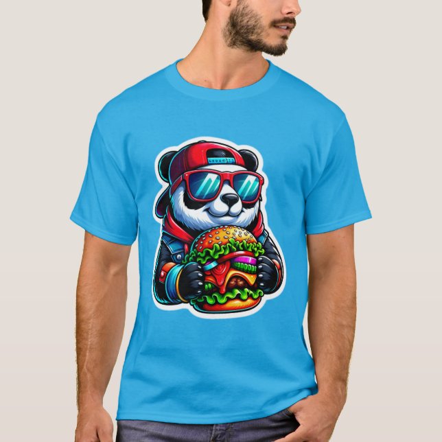 CAMISETA PANDA COMENDO CHEESEBURGER 6 (Frente)