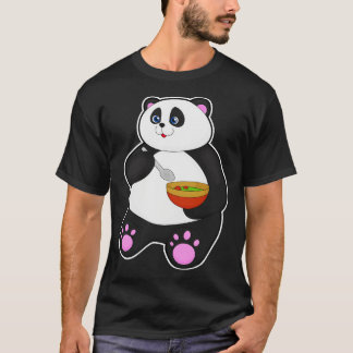 Camiseta Panda comendo com Spoon Bowl