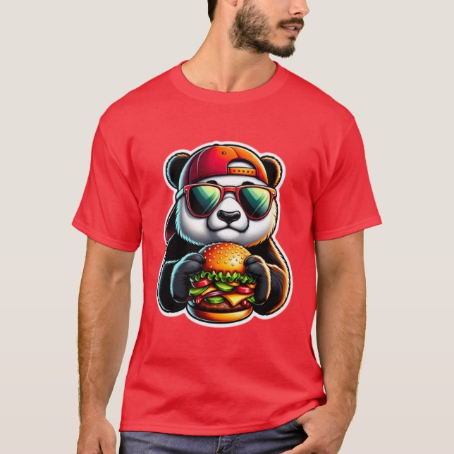 CAMISETA PANDA COMENDO QUEIJO 3 (Frente)